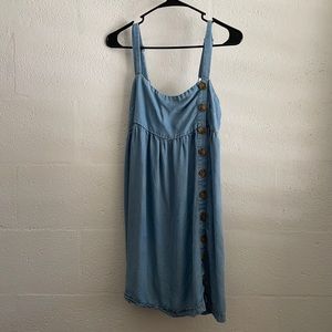 Blue button dress
